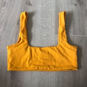 Khongboon mustard yellow bikini top size small